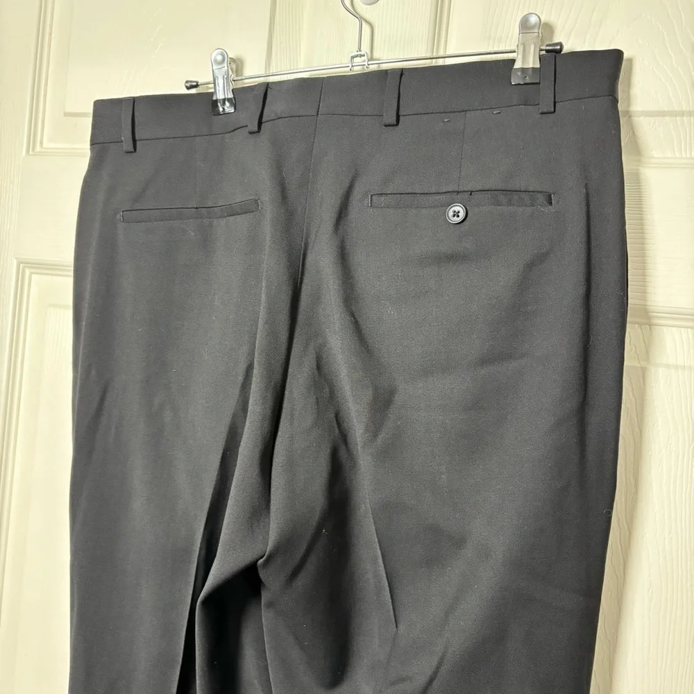 Banana Republic Pants Mens 35x30 Black 100% Wool Dress Slacks Cerruti Straight